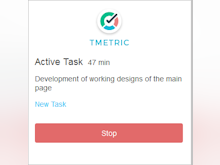 TMetric Software - Browser Extension Interface
