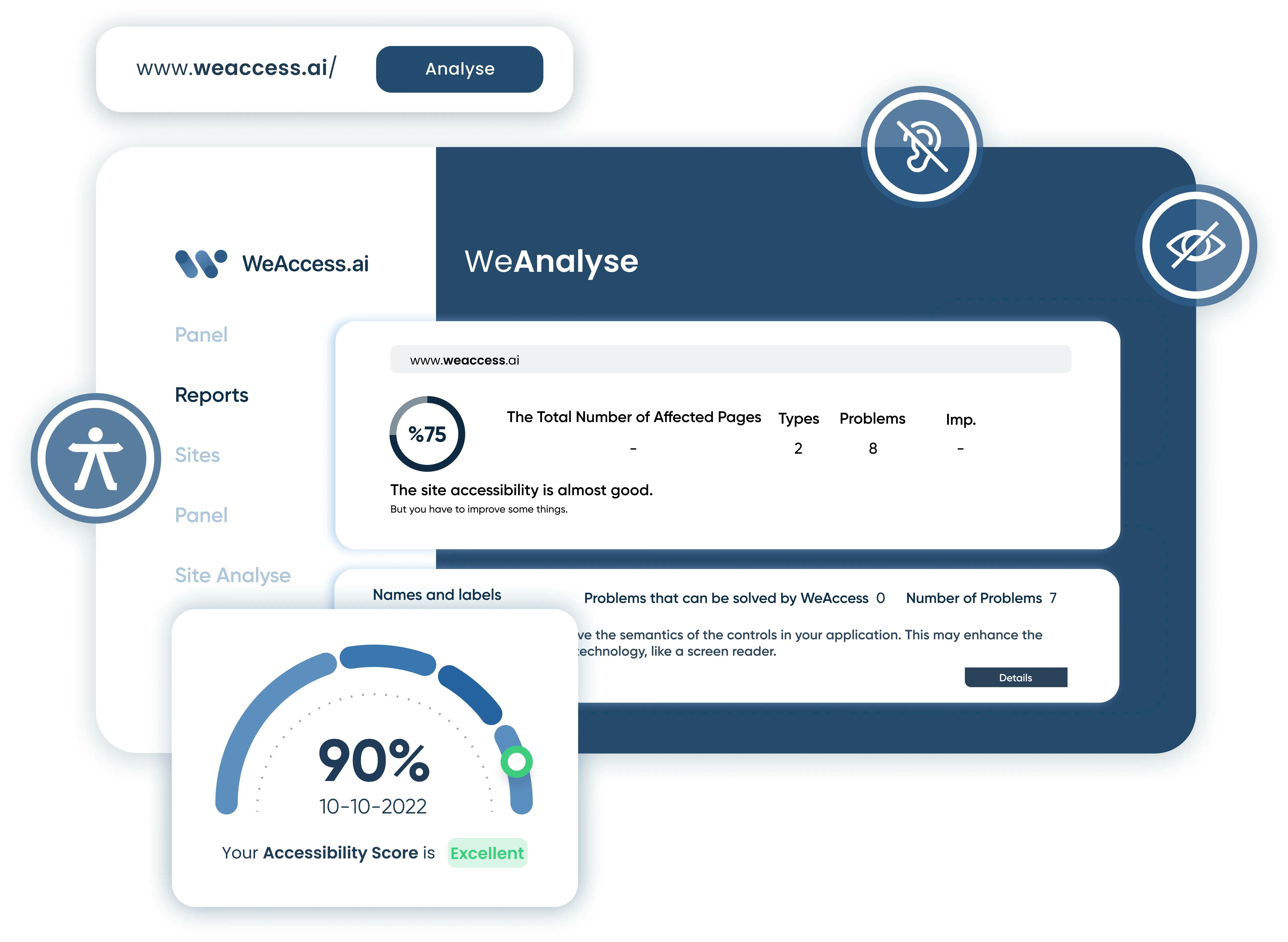 WeAccess Software - Analyse your website's compliance with WCAG 2.2 with WeAnalyse