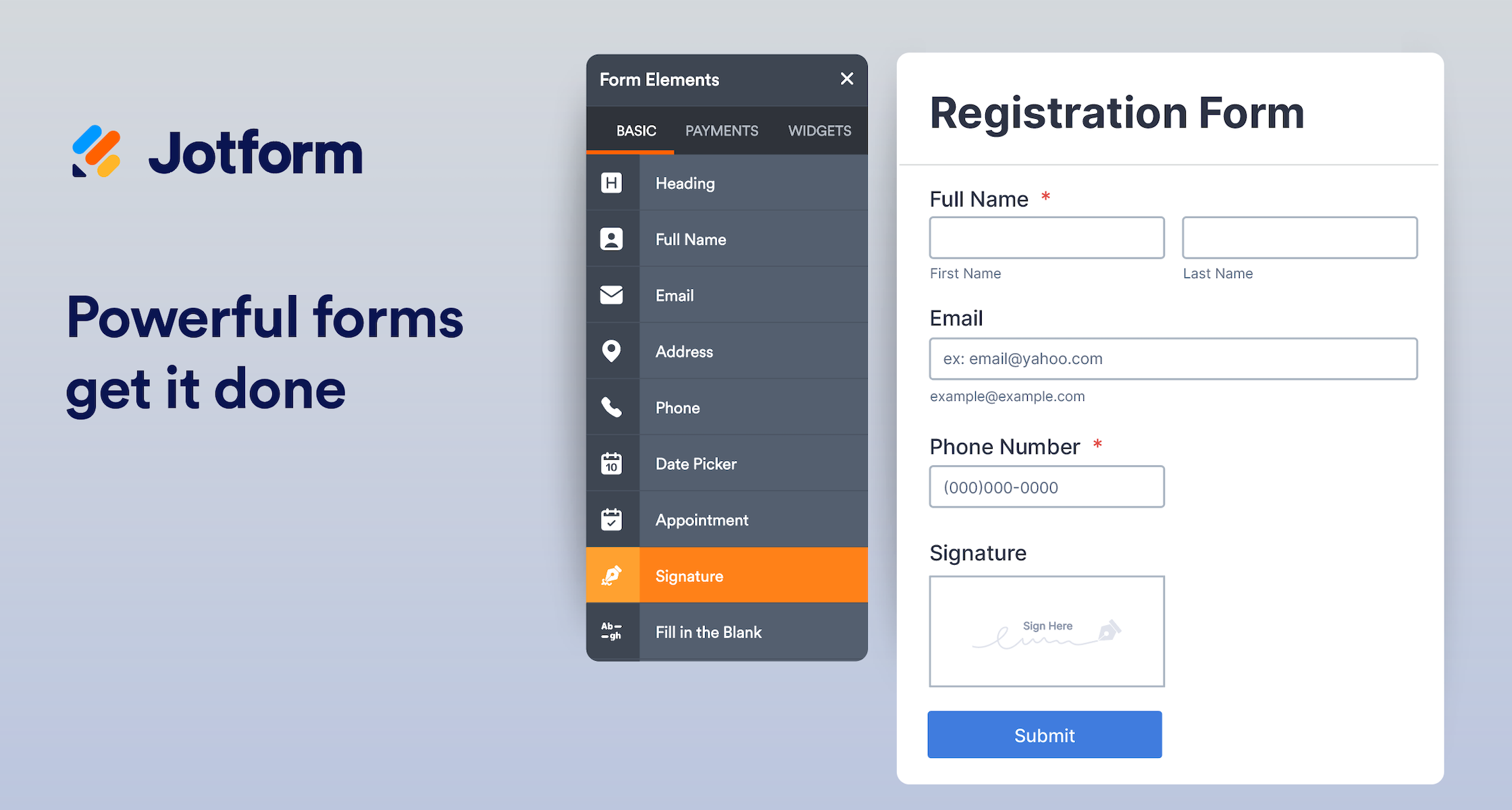 Jotform Software - Jotform create resigistartion forms