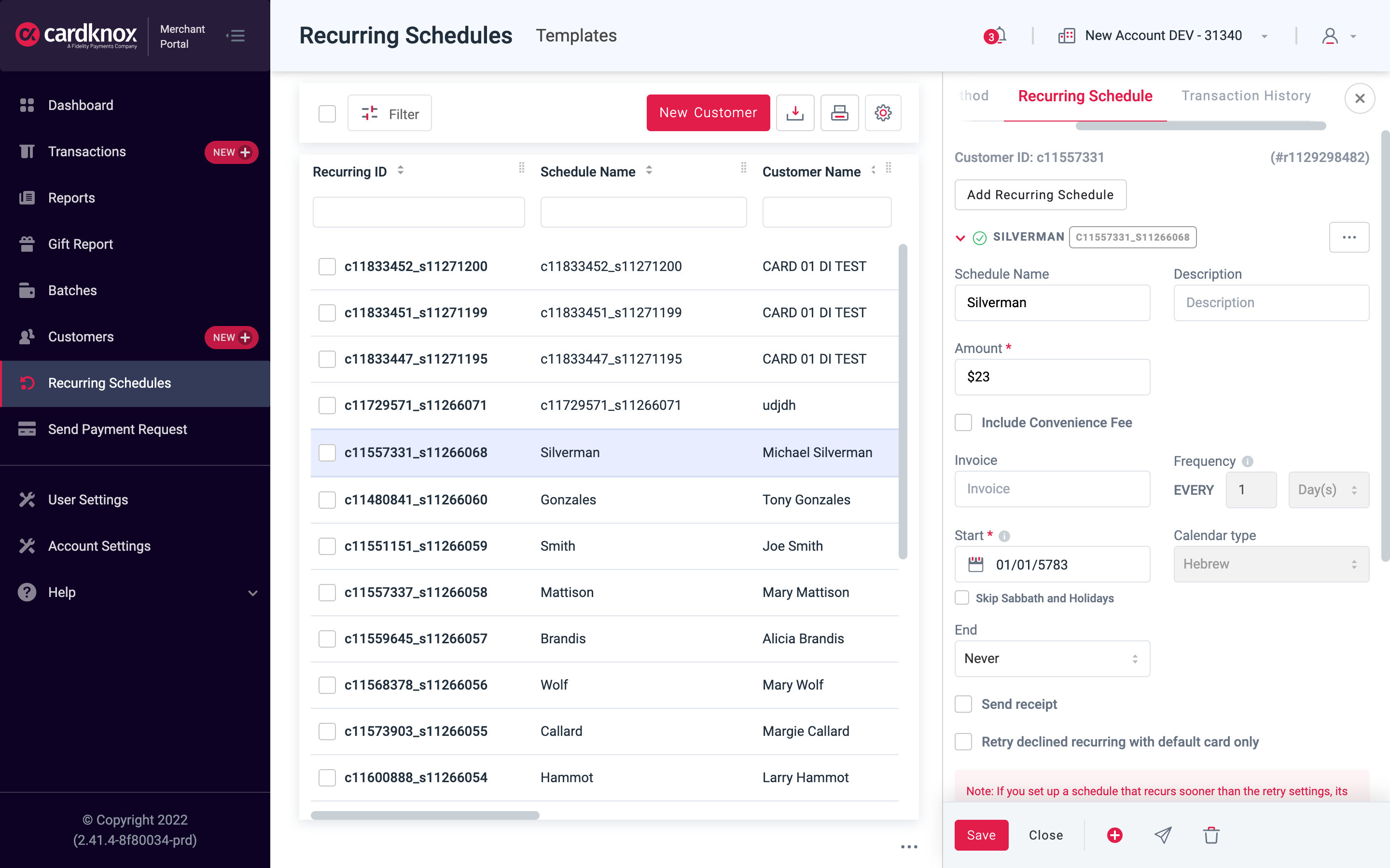 Cardknox Offers the Ability to Schedule Recurring Payments
