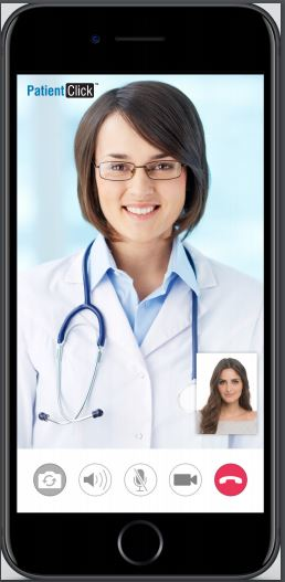 PatientClick Suite screenshot: PatientClick's native mobile apps for iOS and Android enable virtual consultations