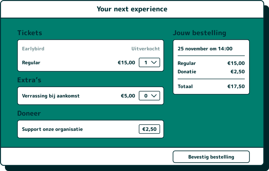WeTicket screenshot: Custom ticketing example
