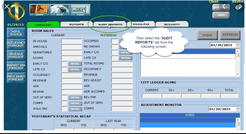 Visual Matrix PMS screenshot: Visual Matrix PMS forecast