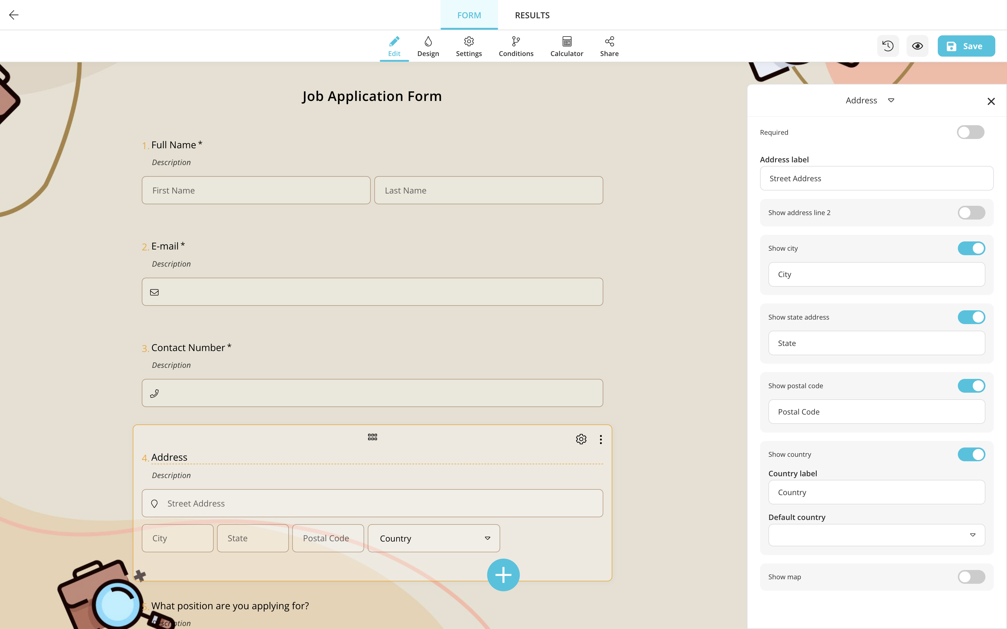 Build your forms with an intuitive form builder interface fastly and quickly.