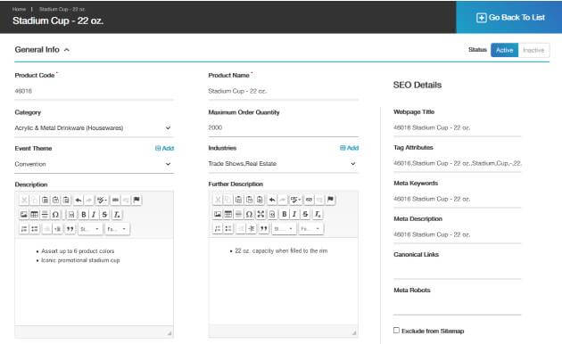 ewiz commerce Software - Add, edit and manage product information easily