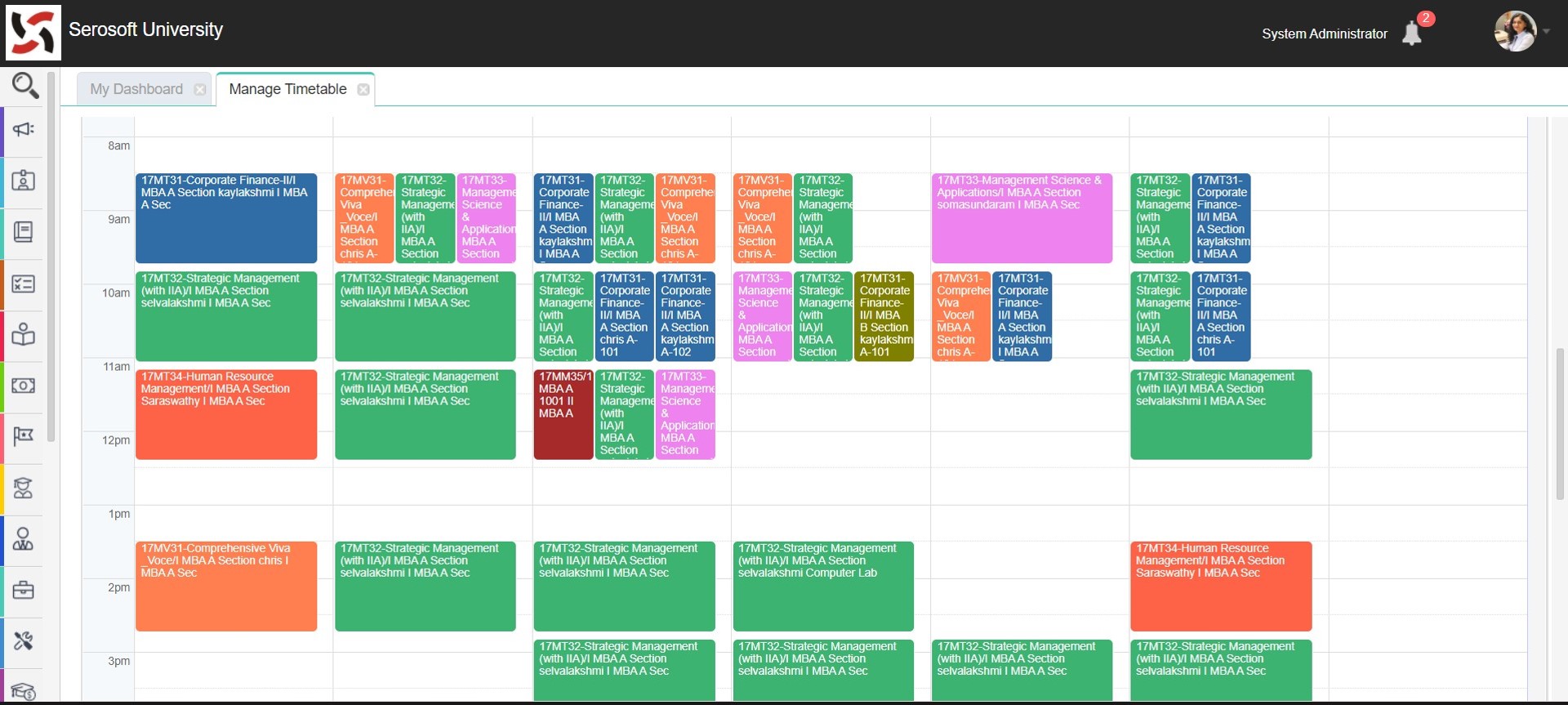 Digitally create timetables based on class, teacher, and infrastructure availability. Manage timetables of various types and share them with the staff, faculty, and students.