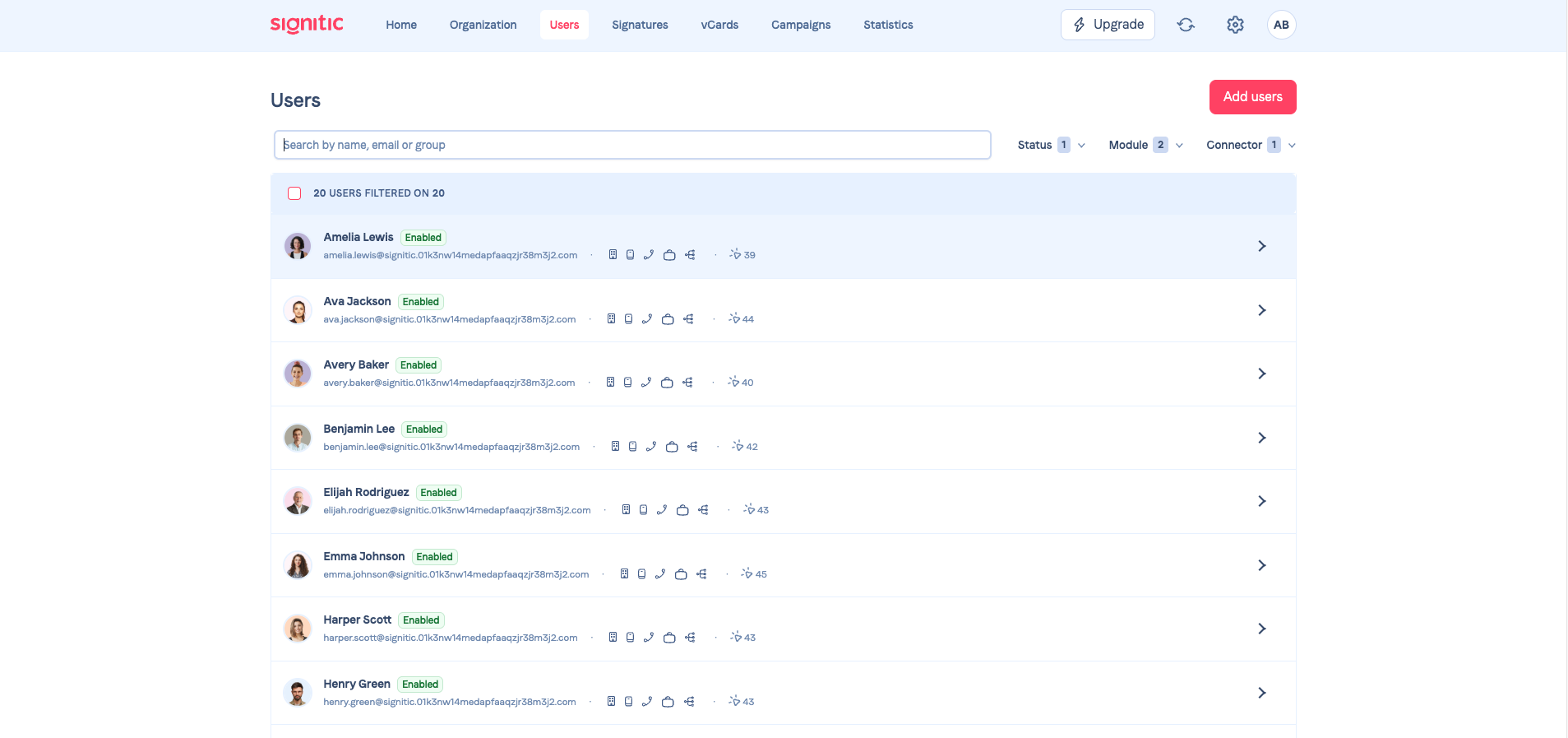 Signitic Software - Automatically add your users by synchronizing your Google Workspace or Microsoft 365 directory. - thumbnail