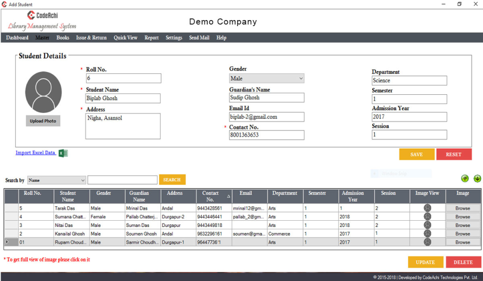 CodeAchi Library Management System Software - 4