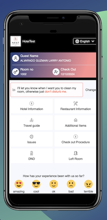 Roomchecking screenshot: RoomChecking guest app