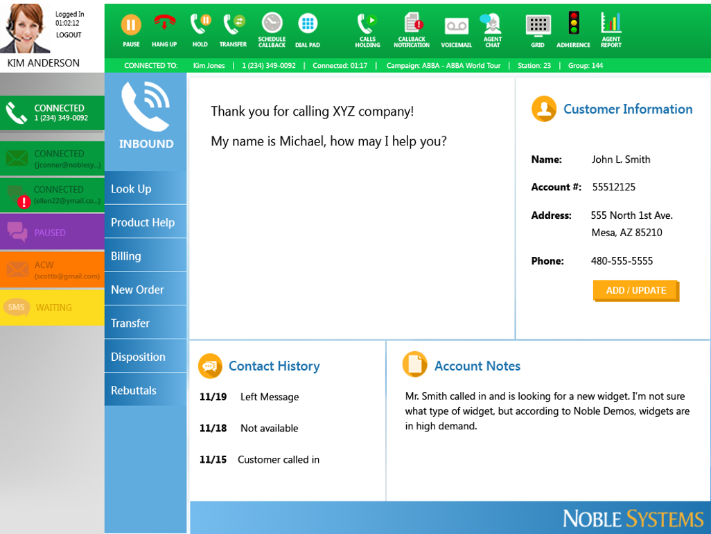 The Omnichannel Composer Agent Desktop allows agents to handle multiple voice and non-voice contacts simultaneously to improve agent optimization