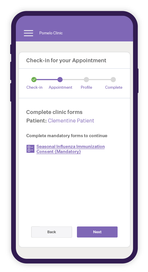 Pomelo Health Software - Allow your patients to self check in using their mobile device and save up to 90 hours of staff-time per employee, per month.