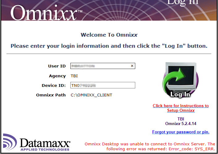 Omnixx Enterprise login