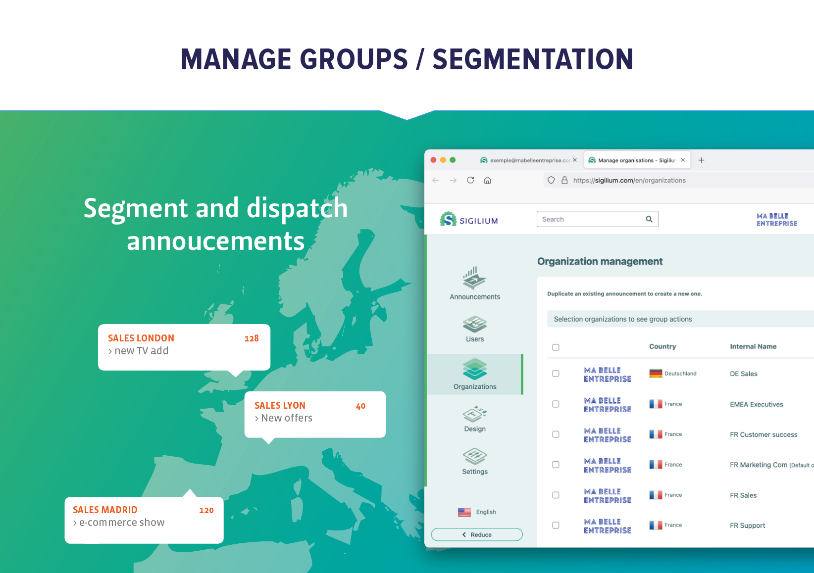 Create segmentation and deploy targeted communication