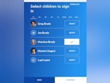 Enrolmy Software - Select children to sign in via the Enrolmy app