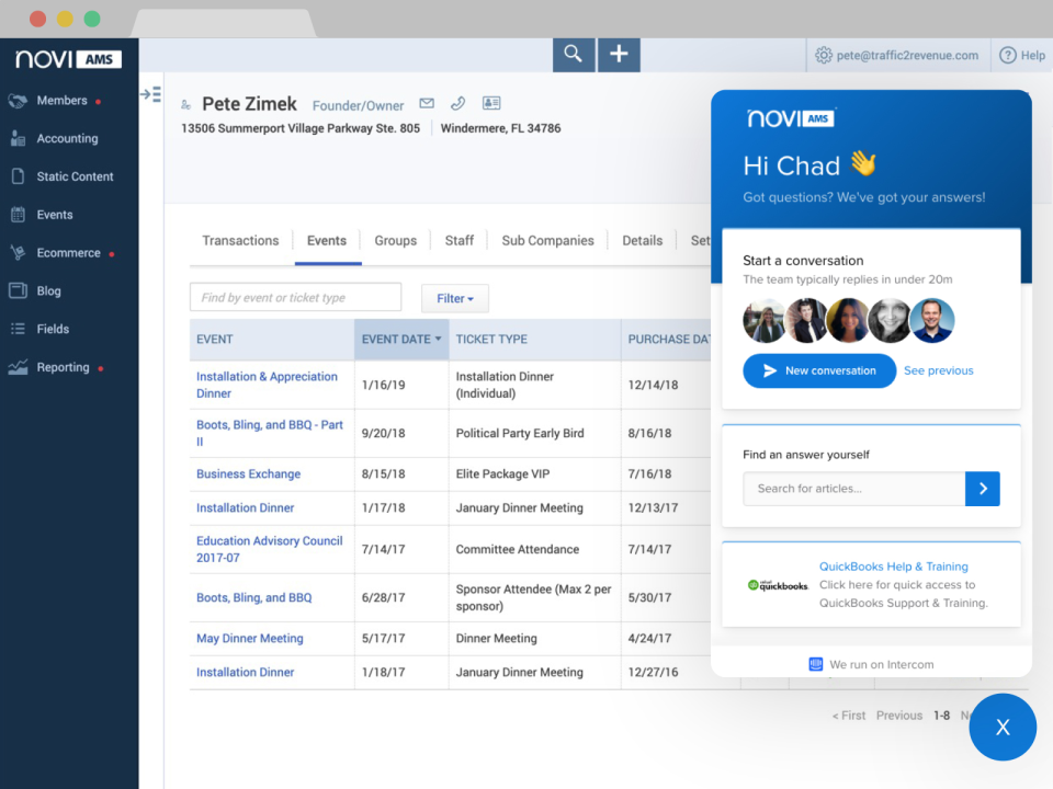 Novi AMS Software - 3