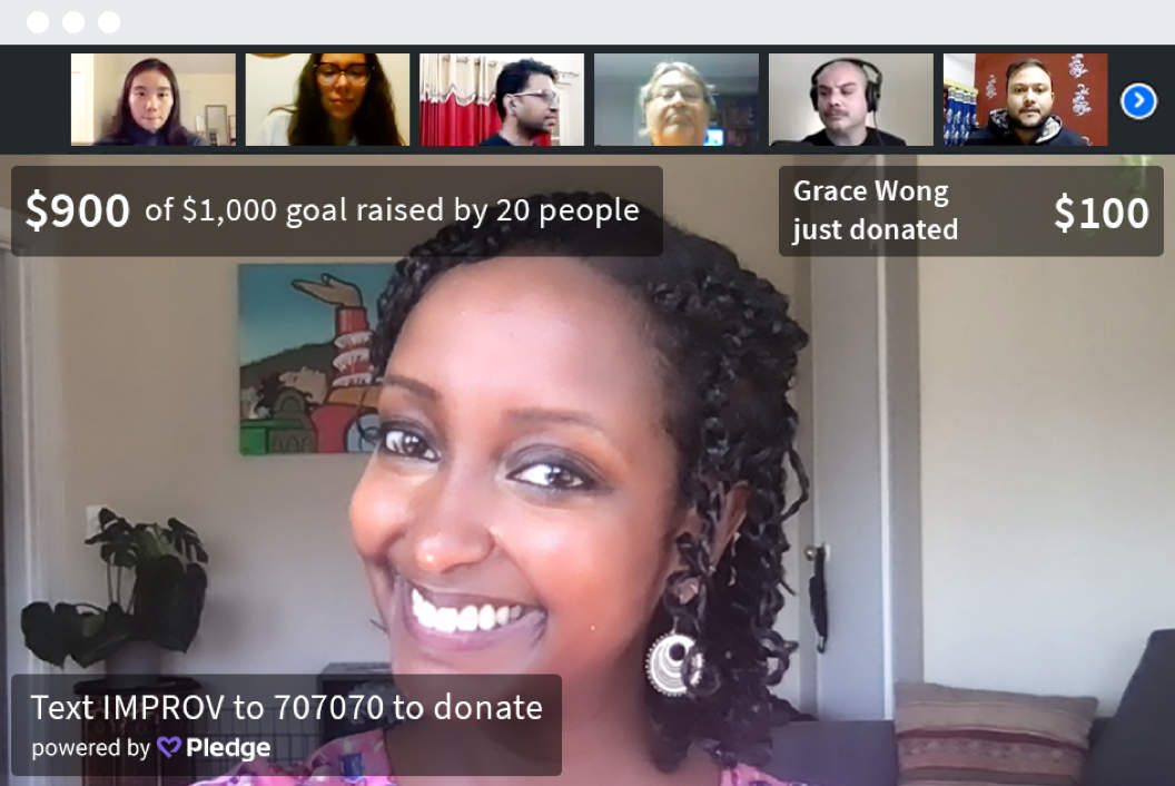 Pledge screenshot: Livestream Donation Overlay