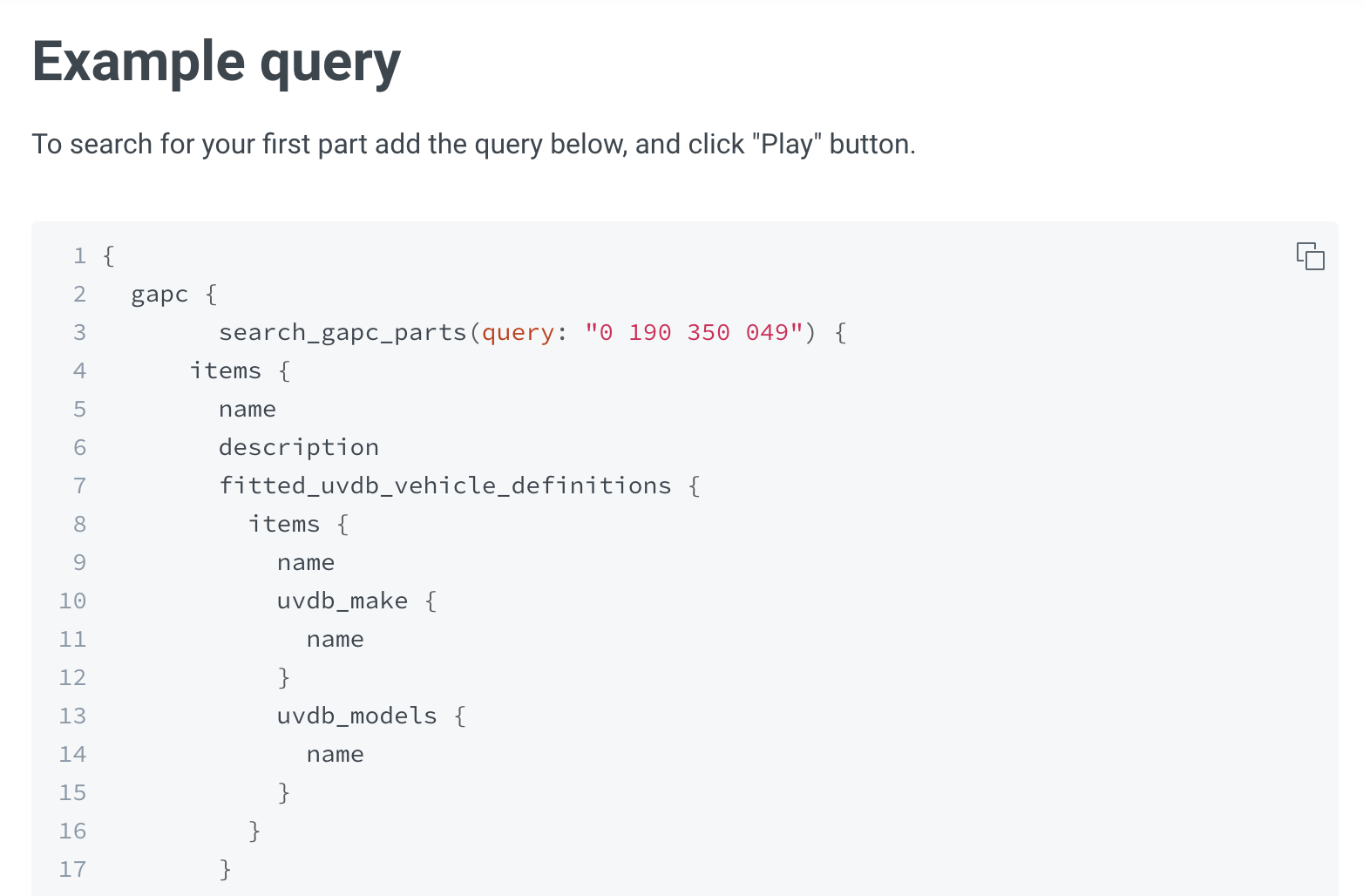 Partly API example query