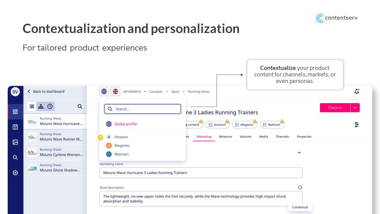 Contentserv Contextualization & personalization