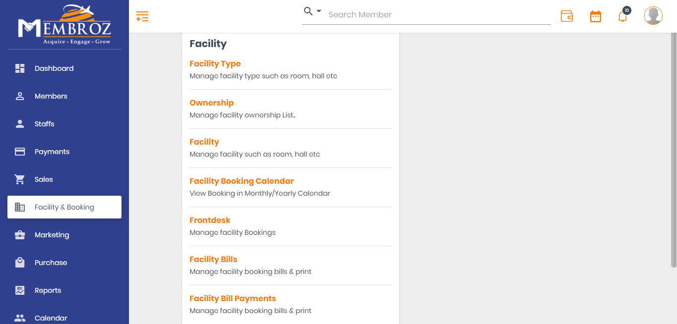 Facility Booking For members-thumb