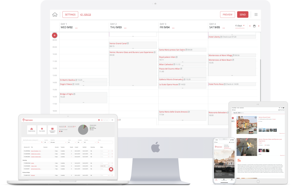 TripCreator: Cross-device-thumb