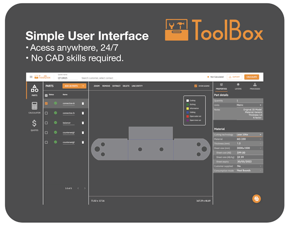 ToolBox screenshot: User Interface