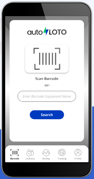 Mobile application home screen. From here the user moves directly to interacting with the physical workspace in order to establish safe isolations in even the most complex environments.