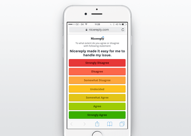 Customer Effort Score works well on every mobile device
