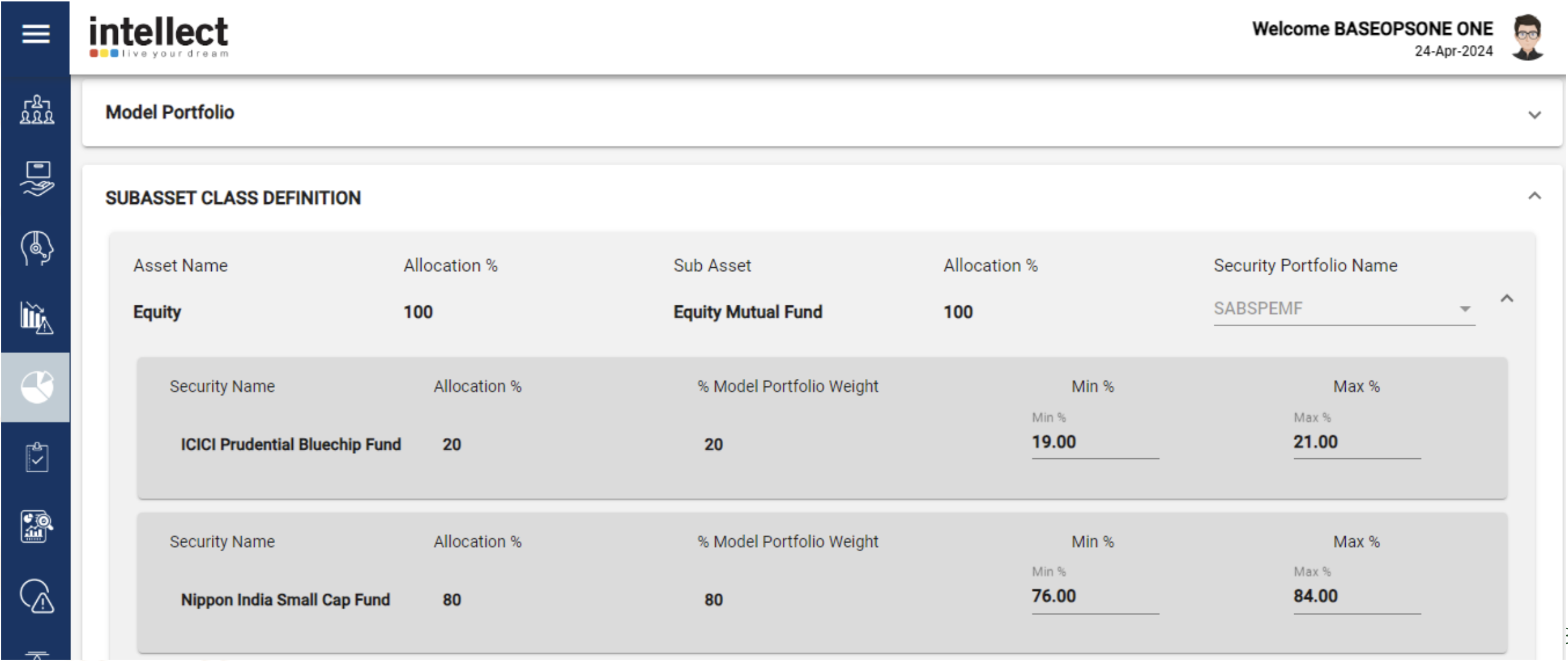 WealthForce.ai screenshot: WealthForce.ai model portfolio