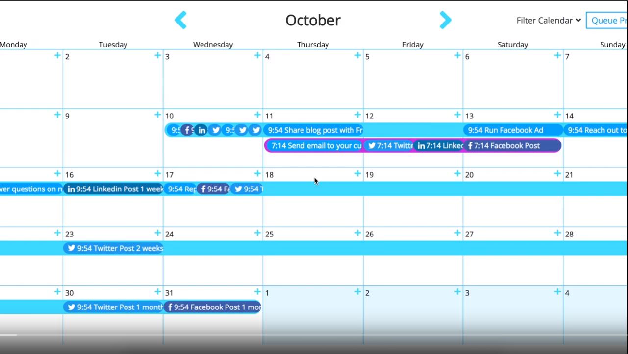 Ghostit screenshot: Ghostit built-in calendar