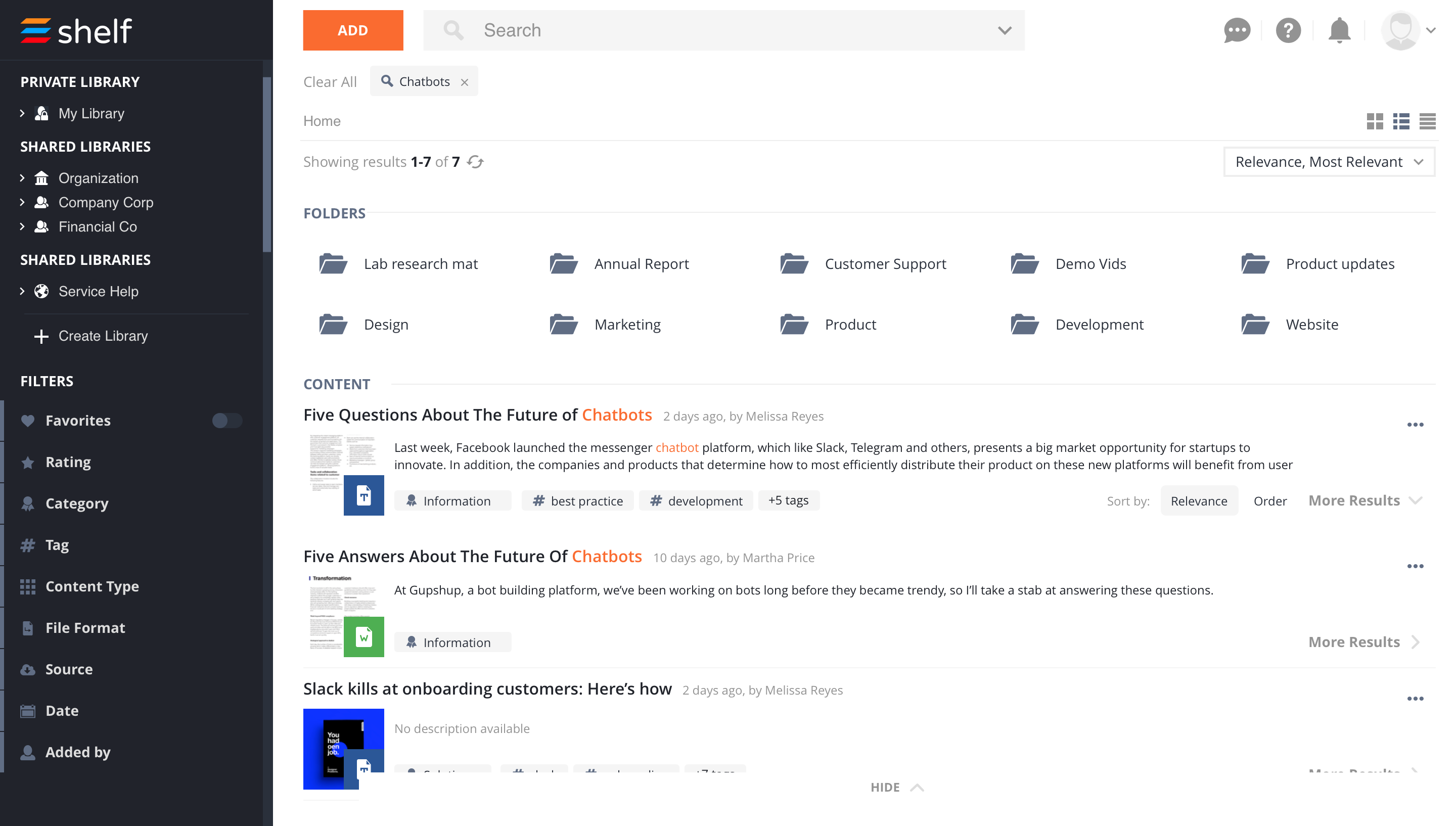 Shelf Software - Find exact keywords and instantly navigate with pinpoint accurate search