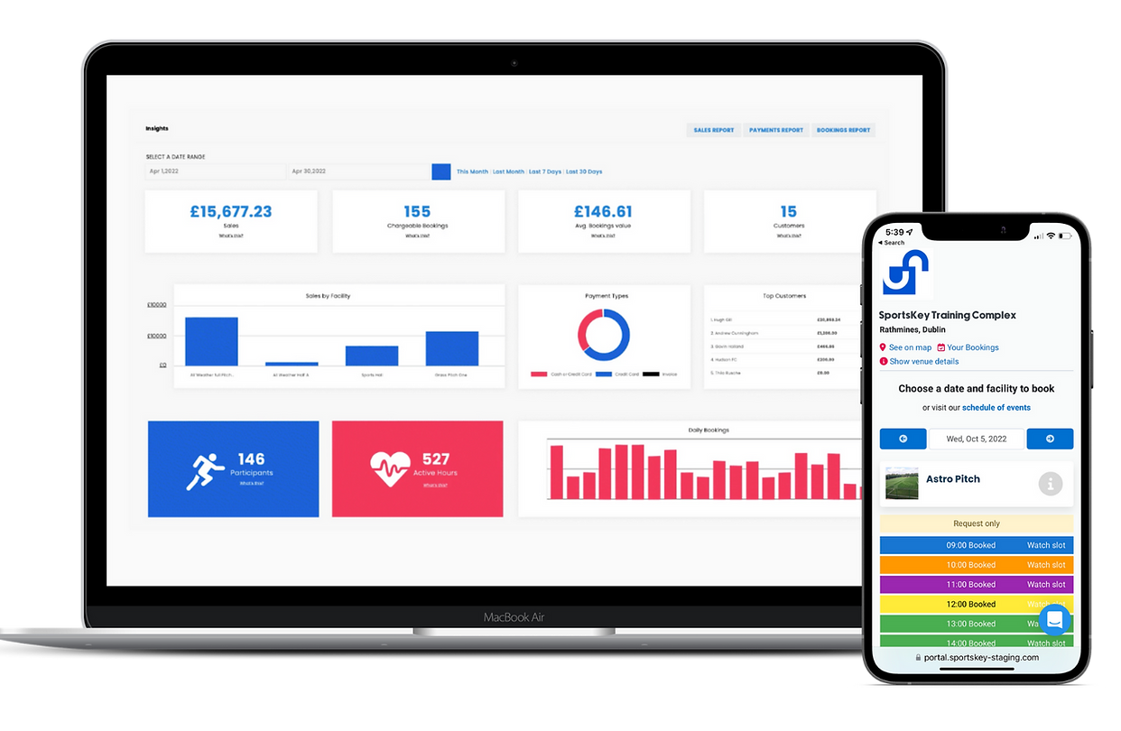 SportsKey screenshot: SportsKey dashboard