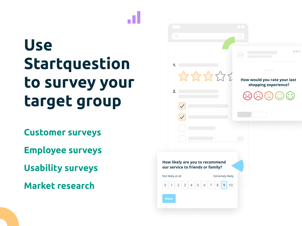 Homepage - Startquestion - create online surveys and forms