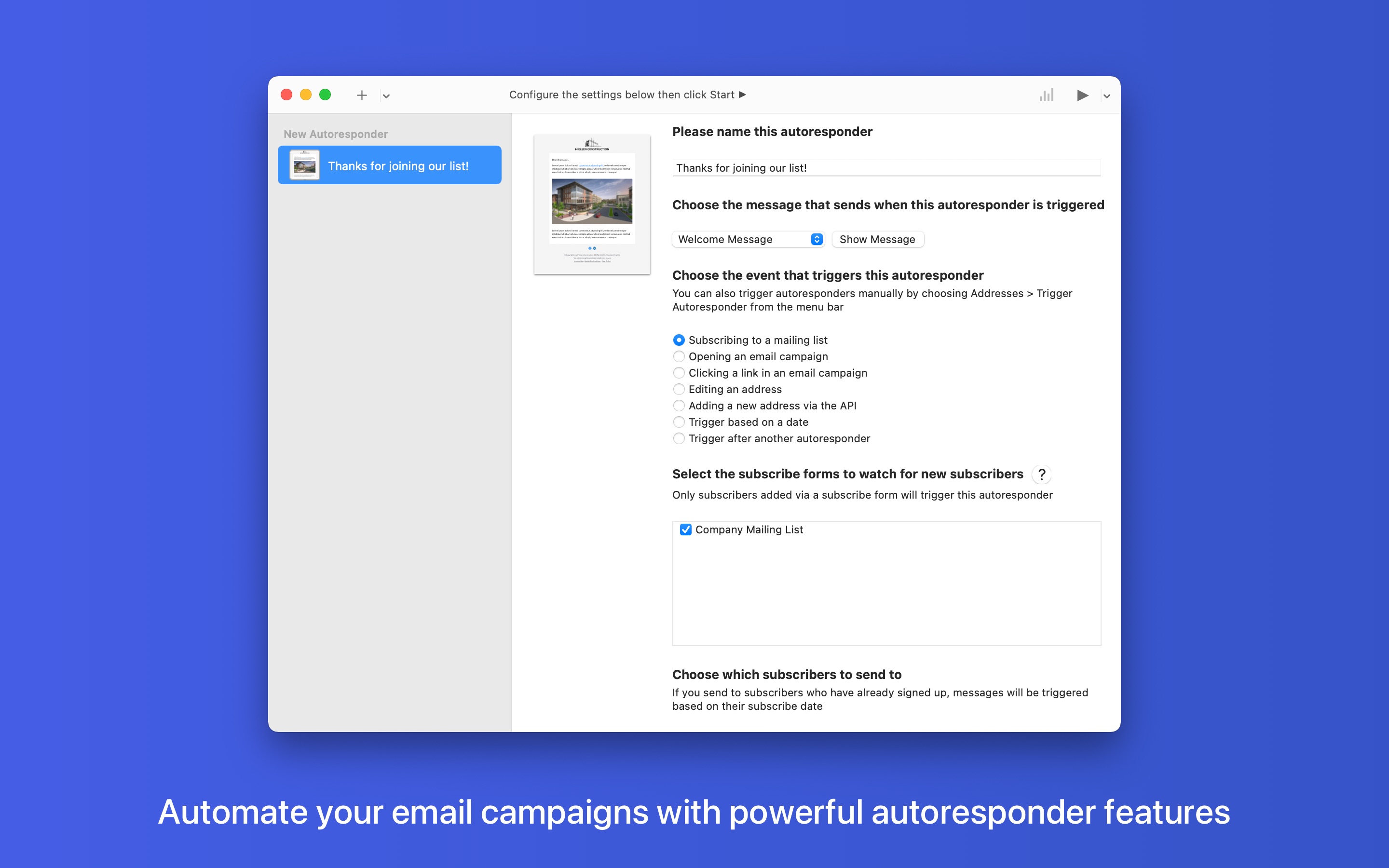 Direct Mail automate email campaigns