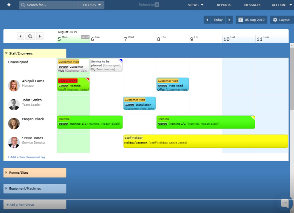 Schedule It calendar screenshot