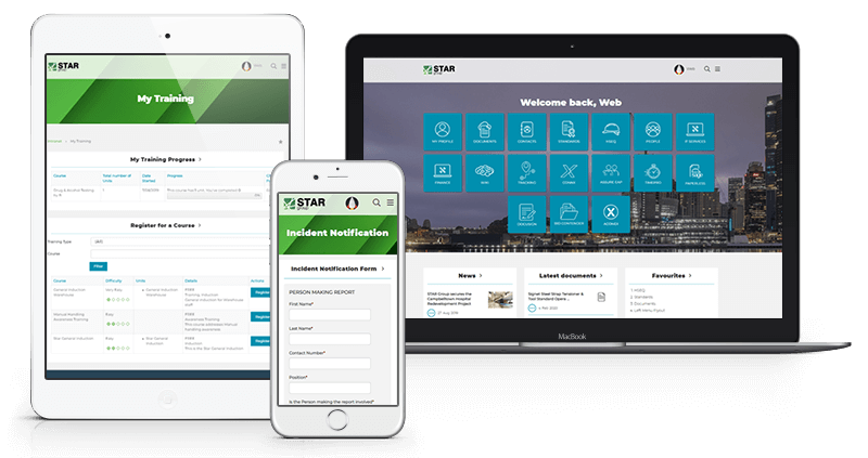Elcom CMS screenshot: Star Group - Intranet, Website and LMS