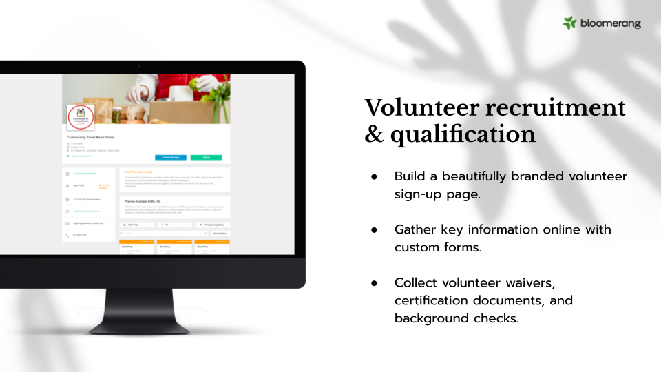Bloomerang Volunteer Recruitment