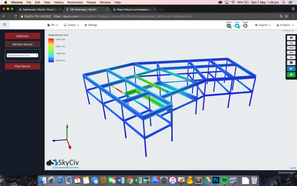 SkyCiv Structural 3D Software - 3D Rendering