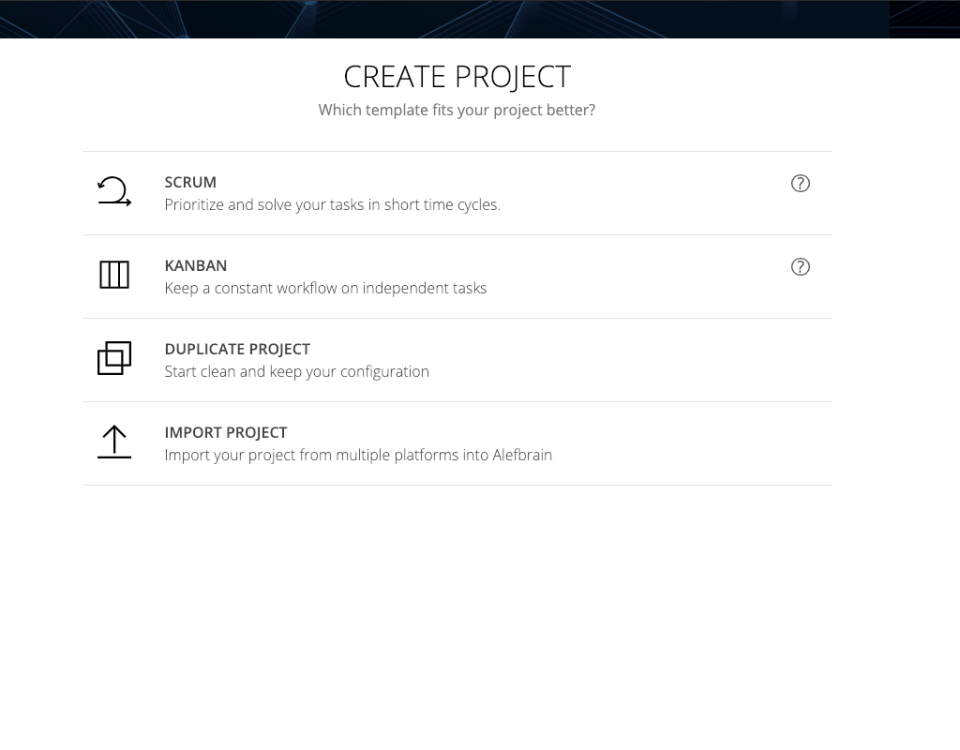 Create projects