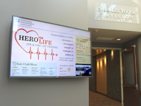 Arreya Software - Healthcare digital signage for displaying real-time information, schedules, and menus for interactive wayfinding and directories. Multiple management levels with integration can include menus, class schedules and alerts for specific locations.