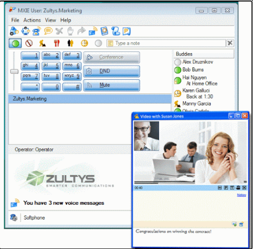 Inter-Tel Contact Center Suite Software - Mitel IP video call