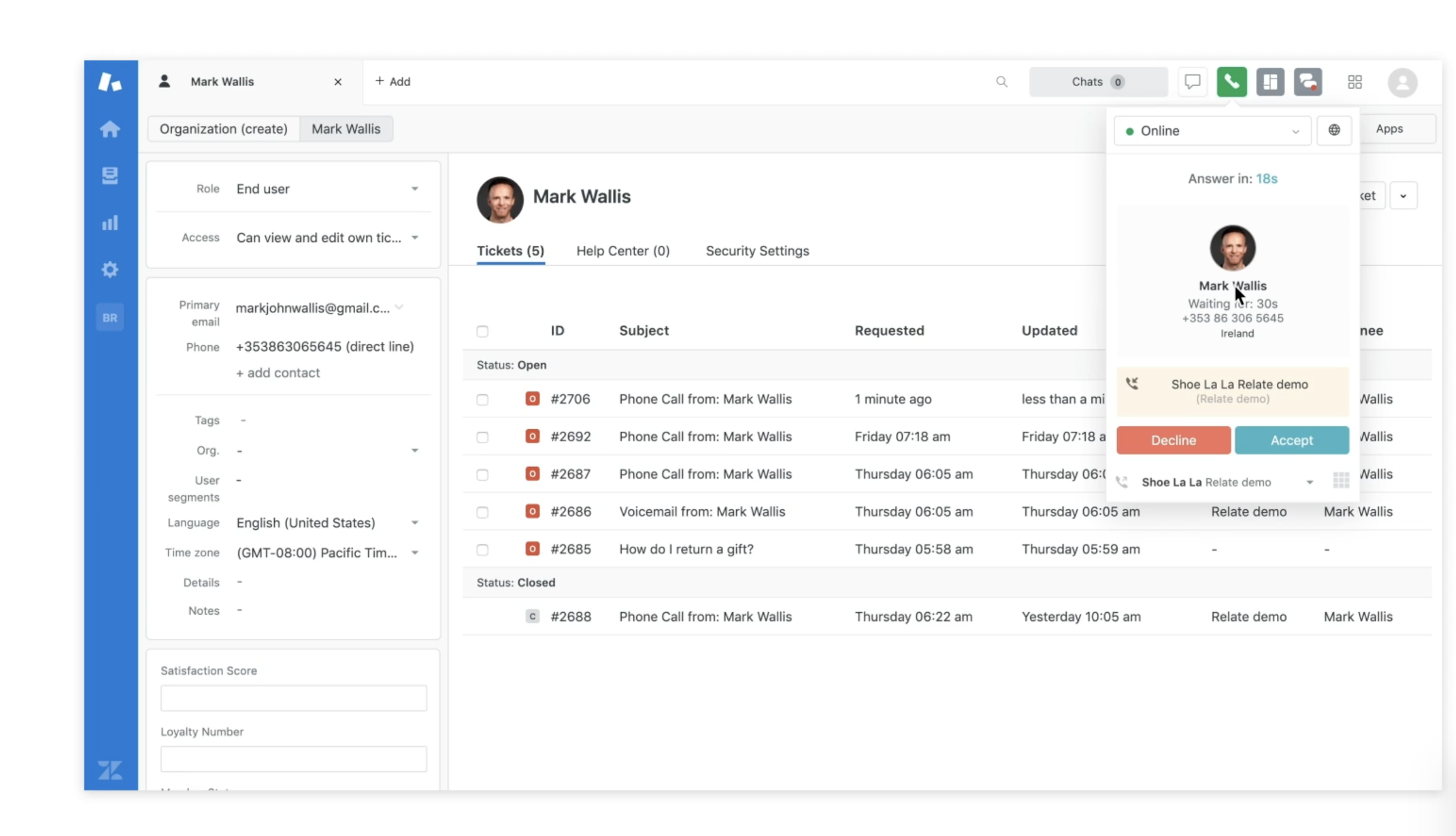 Zendesk Talk Software - Call contacts within platform