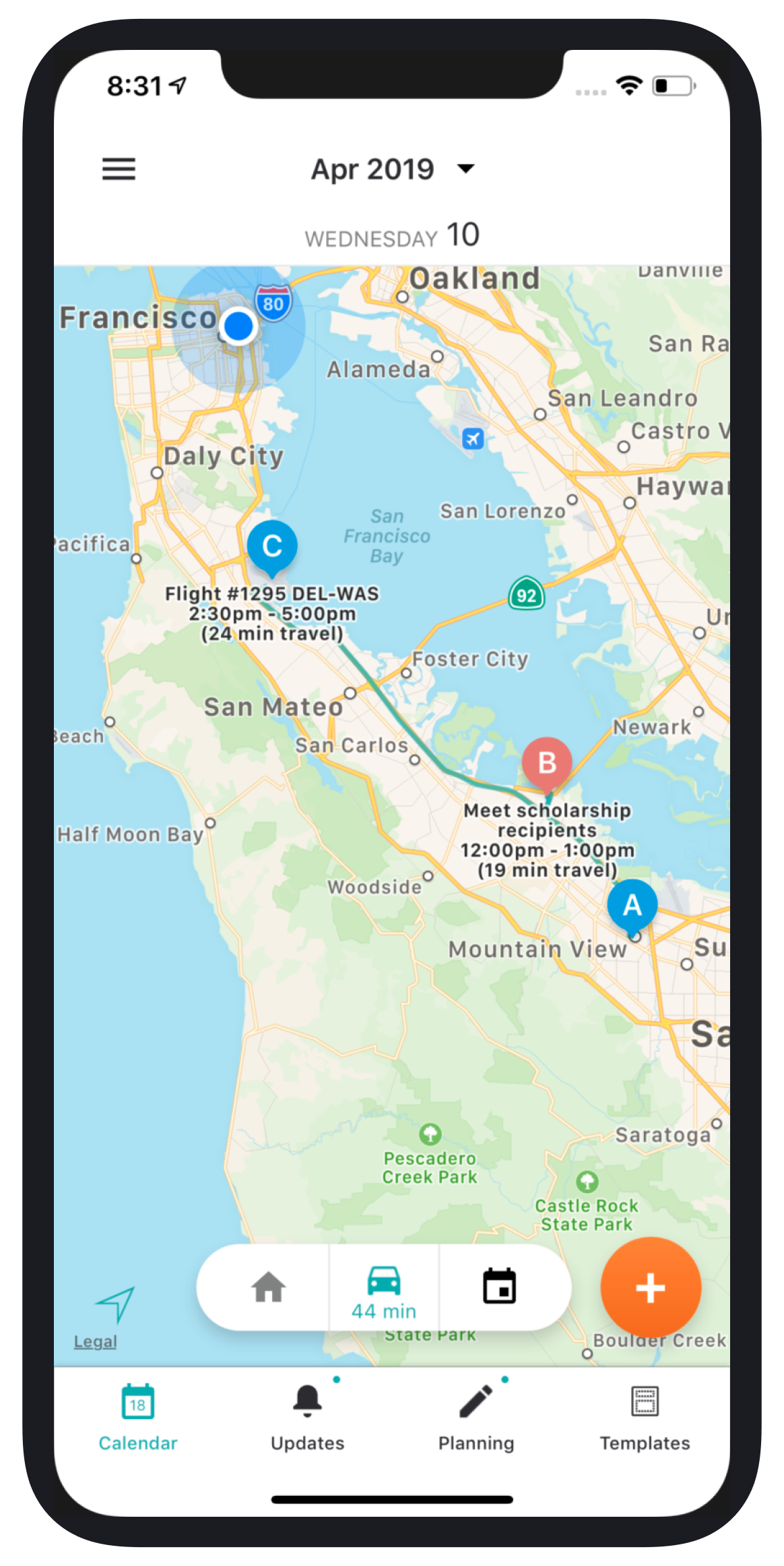 Woven mobile map view