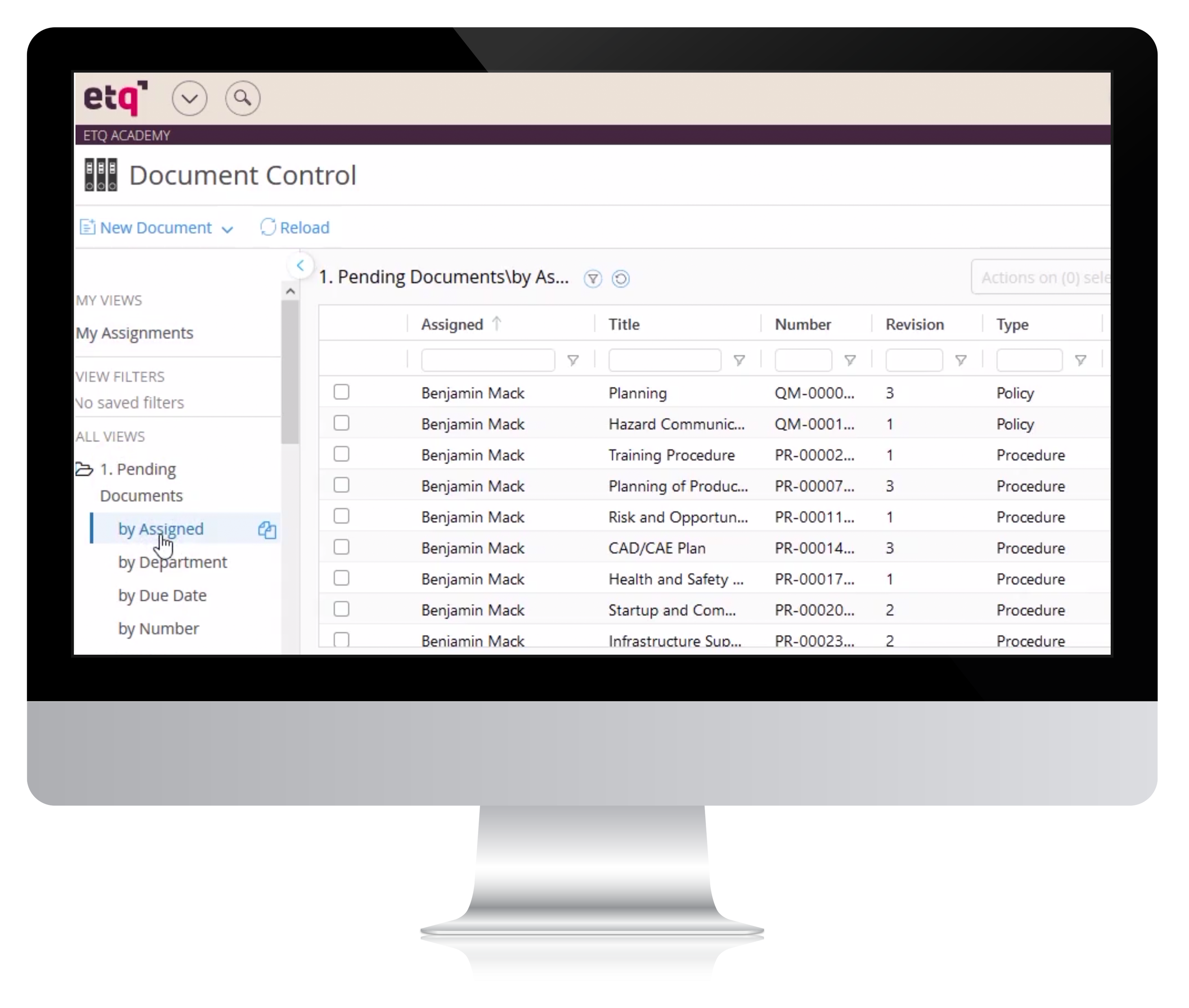 ETQ Reliance Software - Document Control
