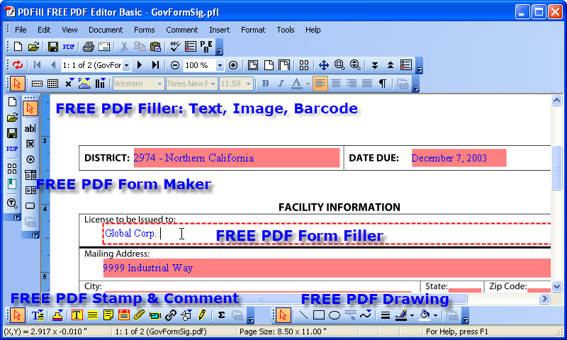 PDFill form maker