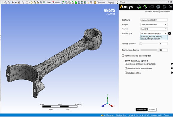 Ansys Cloud Direct Software - Sending HPC job directly from Ansys Mechanical desktop application