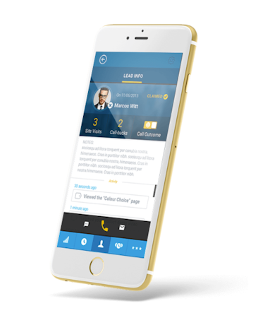 Lucep screenshot: Users can connect and manage leads via mobile device, as well as integrate with their current CRM