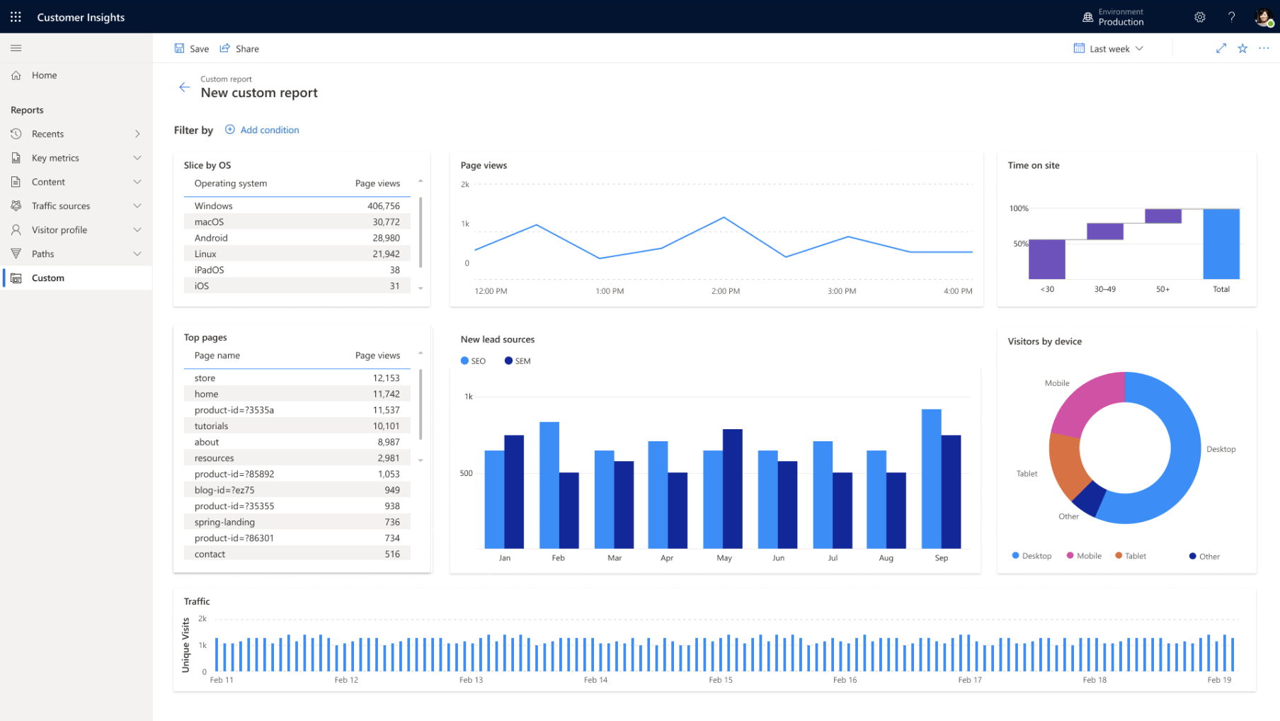 Dynamics 365 Customer Insights custom reporting