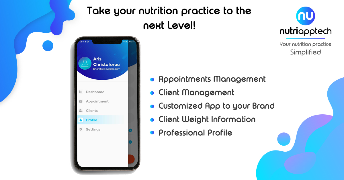 Our mobile application benefits your nutrition practice by ensuring a smoother nutrition practice even on the go!