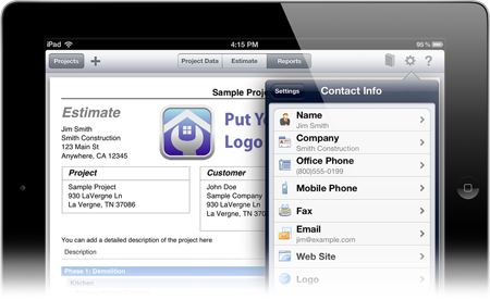 Construction Cost Estimator screenshot