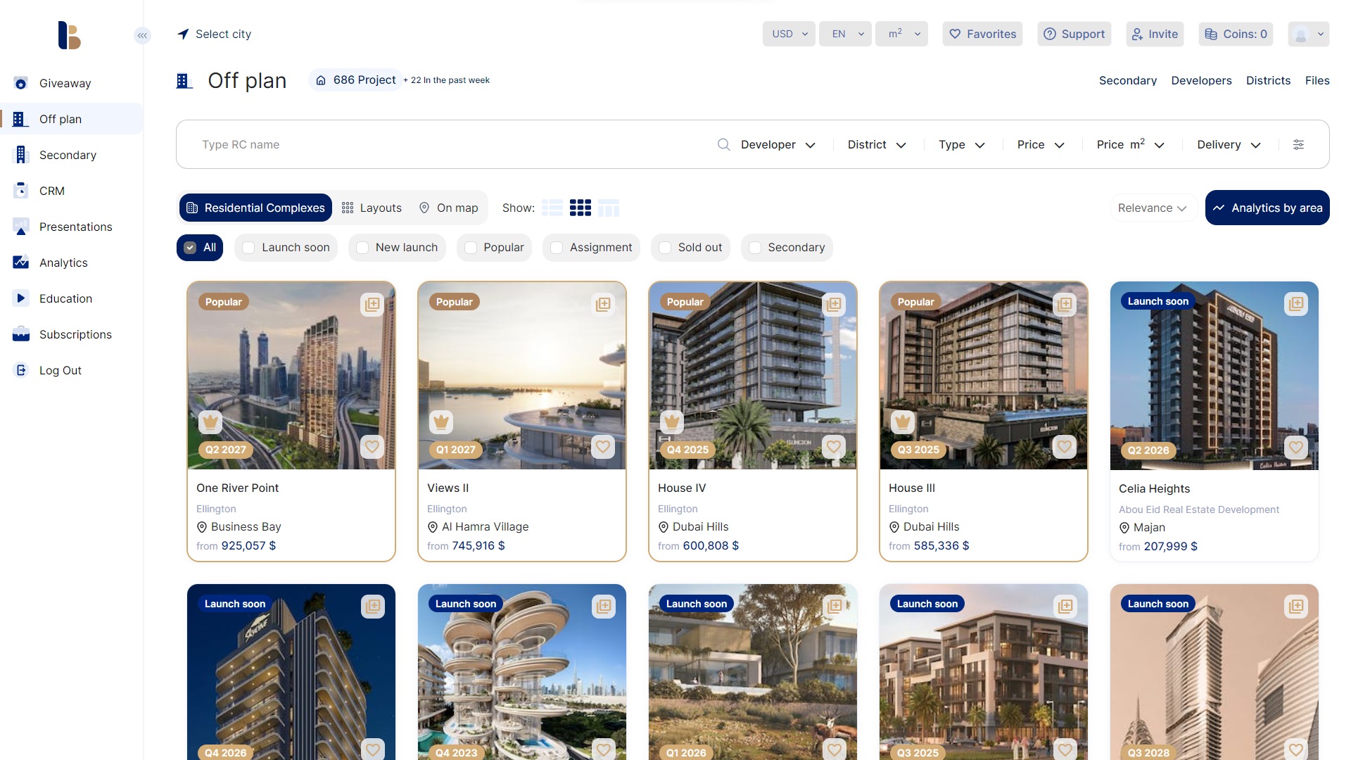 Behomes screenshot: Behomes real estate database